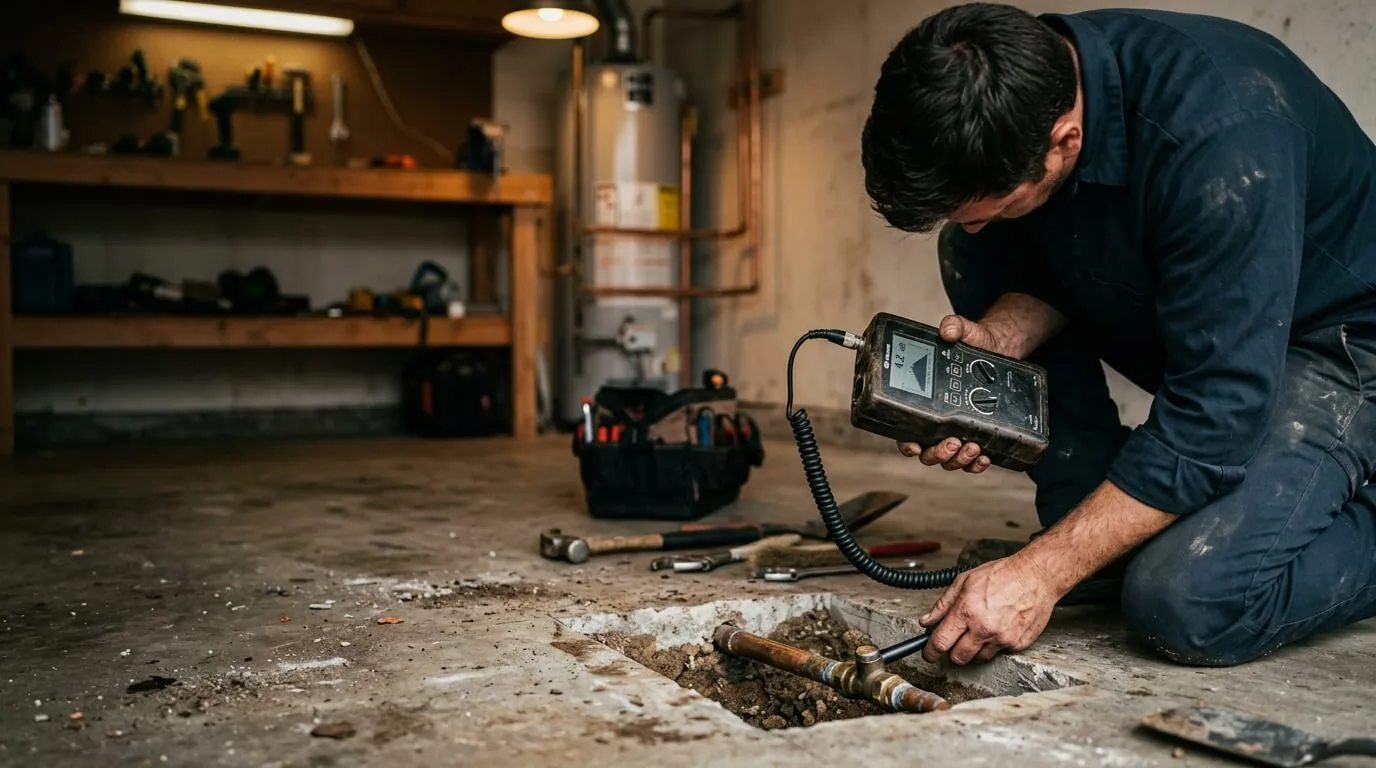 Slab leak detection and repair in Riverside, CA